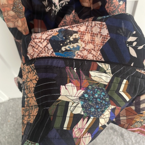 LA LIGNE Maria Patchwork Floral Dress, EUC, Size Small - Picture 6 of 10